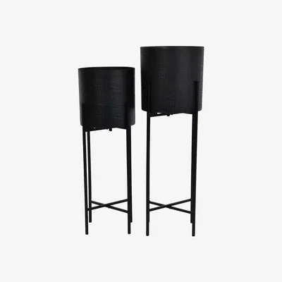 Olivia's Libra Clyde Floor Planters Black