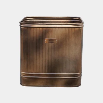 Olivia's Ivyline Outdoor Hampton Square Copper Metal Planter / Large