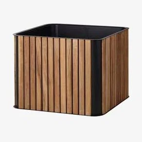 Olivia's CANE-LINE Combine PlanterTeak And Aluminium Lava Grey