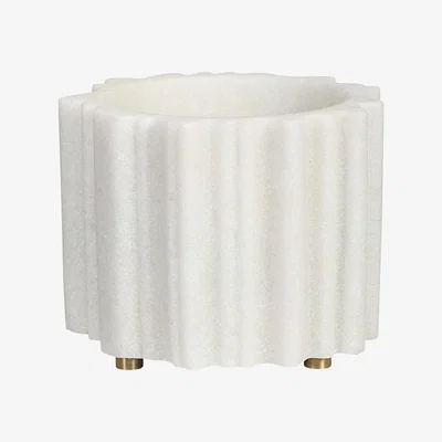 Olivia's Uttermost Black Label Ripple Planter - Round
