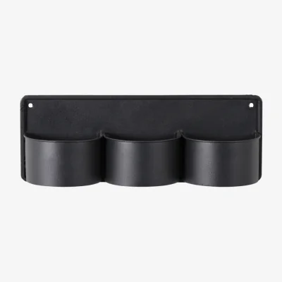 Olivia's Gallery Interiors Set of 3 Veronica Wall Planter Metal Matt Black / Large
