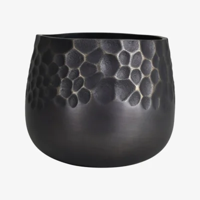 Olivia's Libra Burnished Giraffe Pattern Aluminium Planter Bronze