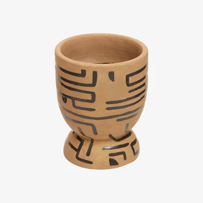 Olivia's Olivia's Abstract Pattern Vase Sand & Black Small | Outlet