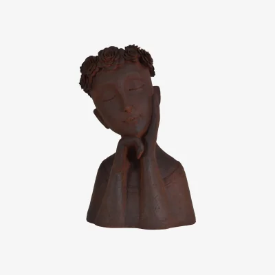 Olivia's Libra Rusty Girl Planter Small