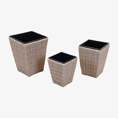 Olivia's Maze Rattan Shaped Planters Planter Cotswold