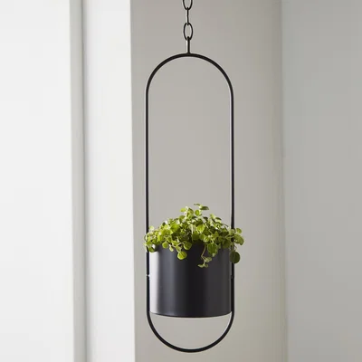 Olivia's Native Home Large Black Hanging Plant Holder Large