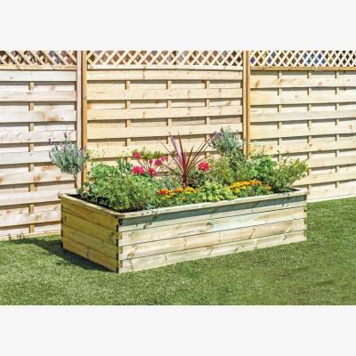 Downtown Zest Garden Wooden Large Sleeper Raised Bed In Natural