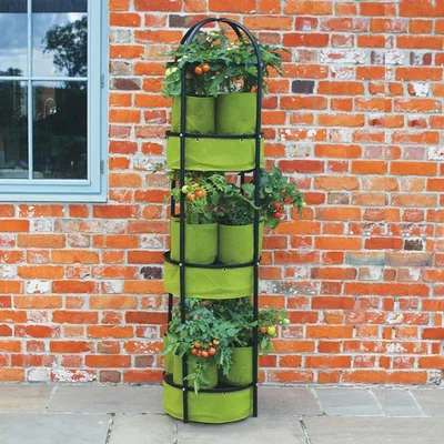 Downtown Haxnicks Self Watering Tower Garden In Green