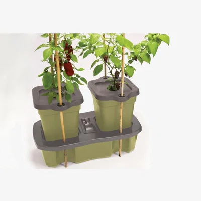 Downtown Garland Duogrow Self Watering Planter In Green
