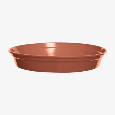 Downtown White Furze Saucer For 7 & 8' Pots - Terracotta