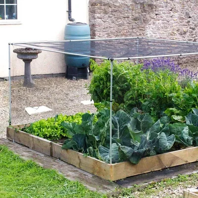 Downtown Main Frame Veg Cage Starter Kit - 4ft x 4ft In Black/Silver