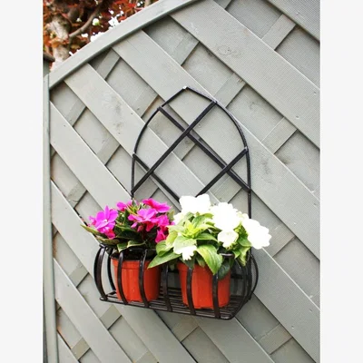 Downtown Poppy Forge Gothic Wall Planter - Black