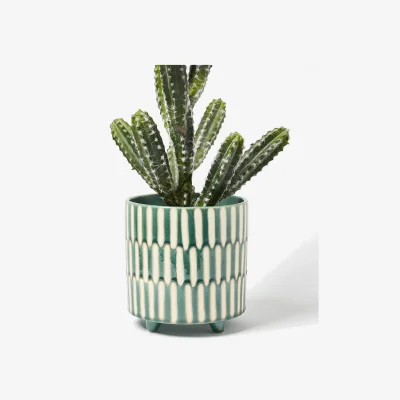 Oliver Bonas Dalloway Dash Green Plant Pot Large