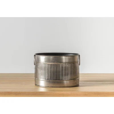 Perch and Parrow Zolten Planter in Antique Nickel, Small