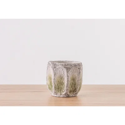 Perch and Parrow Judith Green Leaf Print Pot, Small