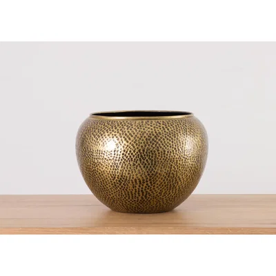 Perch and Parrow Cassia Bronze Planter, Large