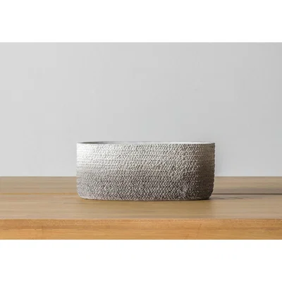 Perch and Parrow Joyce Textured Clay Style Oval Shape Planter