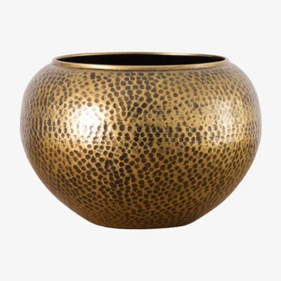 Perch and Parrow Cassia Bronze Planter