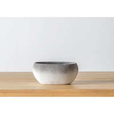 Perch and Parrow Porter Grey Ombre Oval Pot