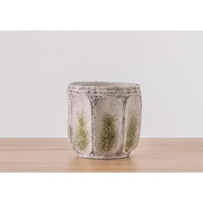 Perch and Parrow Judith Green Leaf Print Pot, Large