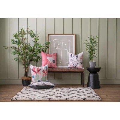Perch and Parrow Emory Monochrome Geometric Cement Pot, Small