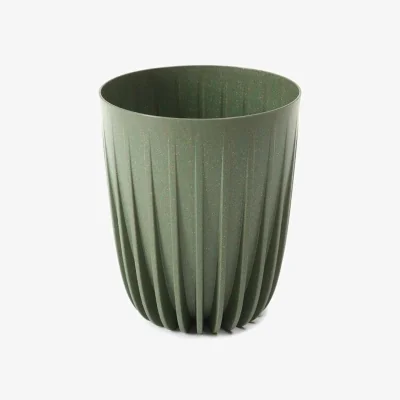 The Range Eco Wood Decorative Plant Pot With Insert - green