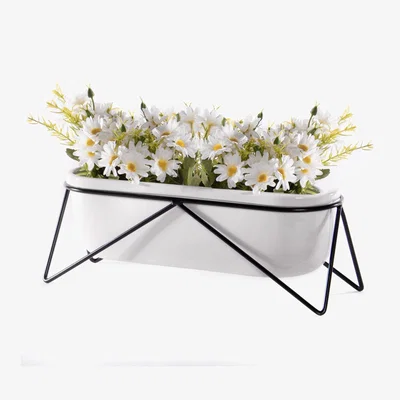 The Range Desktop Planter Oval - White