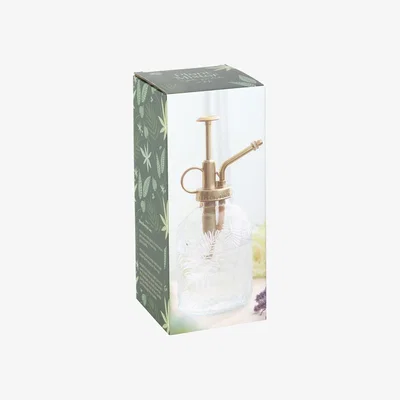 The Range Vintage Leaf Print Glass Plant Mister - Natural