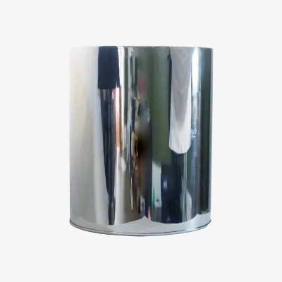 The Range XL Silver Metal Planter by Leaf - Silver