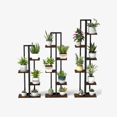 The Range Multi-Tier Indoor Plant Stand - Brown