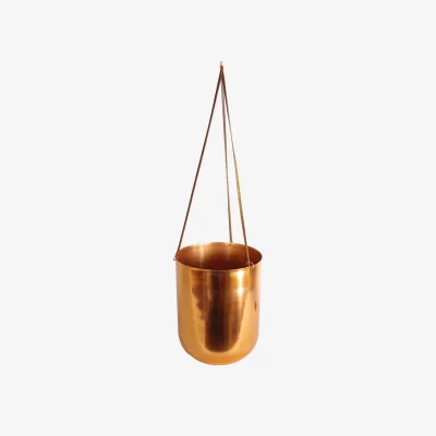 The Range Leaf Copper Hanging Planter - Copper