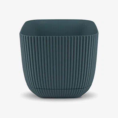 The Range Coral Square Plant Pot - Navy / 15cm