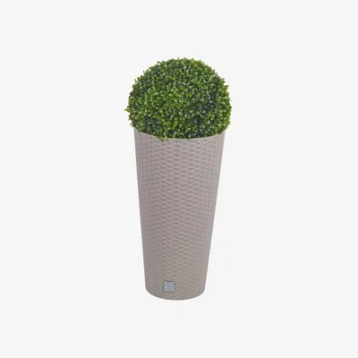 The Range Elegant Tall Garden Planters  - Beige / 25cm / 28cm