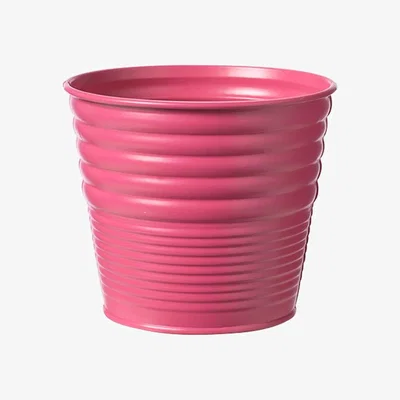 The Range Set of 3 Tin Indoor Plant Pots - Rosa