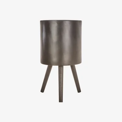 The Range Darnell Large Black Finish Planter - Black