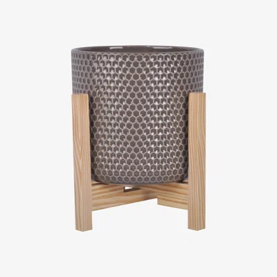 The Range Honeycomb Finish Planter Stands - Taupe