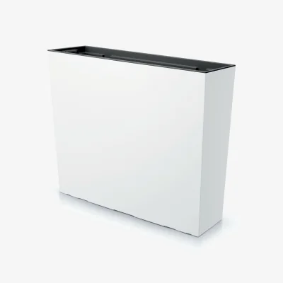 The Range Tall Rectangular Planter Floor Standing Pot - White