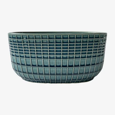 The Range Hortus Blue Green Braga Pot  H L W - Blue