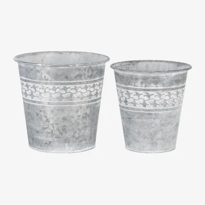 The Range Set of Two Grey Planters