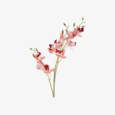 The Range 80cm Pink Artificial Mini Orchid Stem - 80cm Pink Mini Orchid