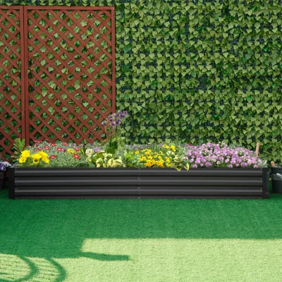 The Range Raised Garden Bed Outdoor Planter Box - Grey