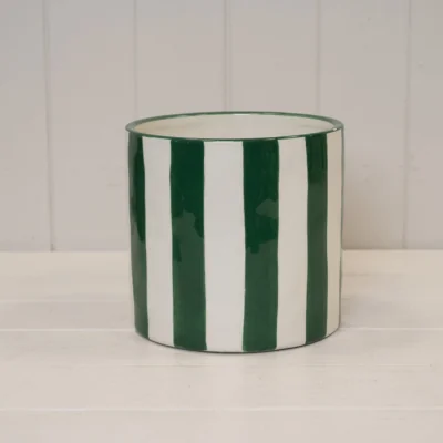 The Range Timeless Green and White Round Pot - Green