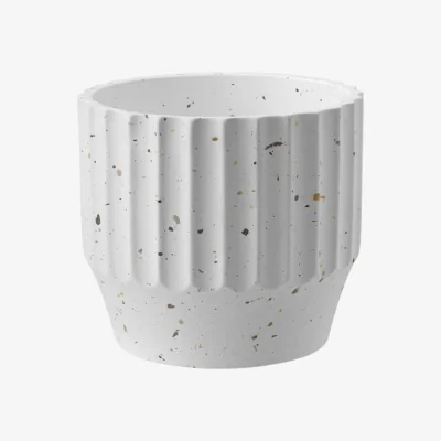 The Range Ceramic Speckled Indoor Plant Pot H16cm - White