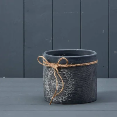The Range Charming Ceramic Black Bee Pot Plant pot - Black