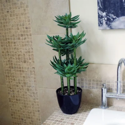 The Range Artificial Office Plants - Artificial Yukka in decorative Pot - 60cm Tropical Yukka Planter
