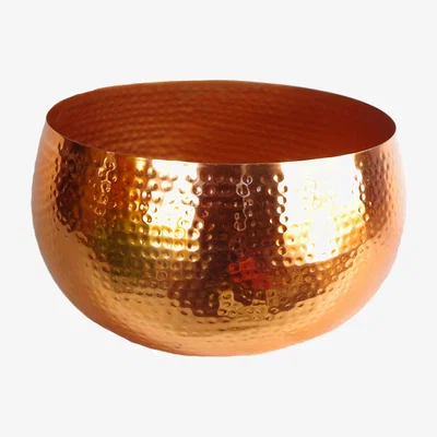 The Range Leaf XL Metal Hammered Planter - Copper - Bronze