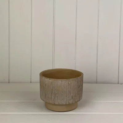 The Range Classic Brown Pebble Stone Pot - Light Brown