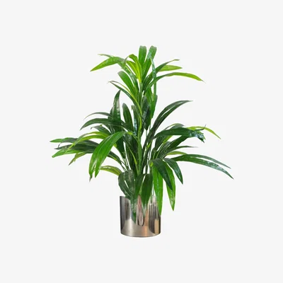 The Range 65cm Artificial Plant with Realistic Foliage in Metal Planter - Green