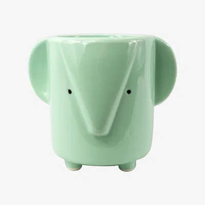 The Range Ceramic Blue Elephant Planter - Blue