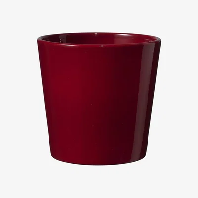 The Range Shiny Ceramic Bordeaux Indoor Plant Pot - H13 cm / 14cm